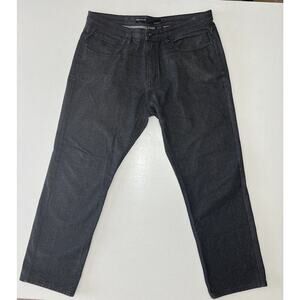 ROCAWEAR Jeans Mens 38x32 Baggy Black Wide Leg Hip Hop Y2K Embroidered Pocket